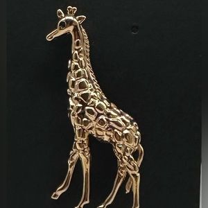 Krementz Pin Vintage Metal Brooch Rare Gold Overlay Giraffe Pin Brooch Rare